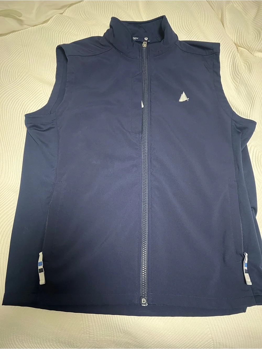 B.Draddy Golf Zipper Vest Navy Glen Arbor Golf Club